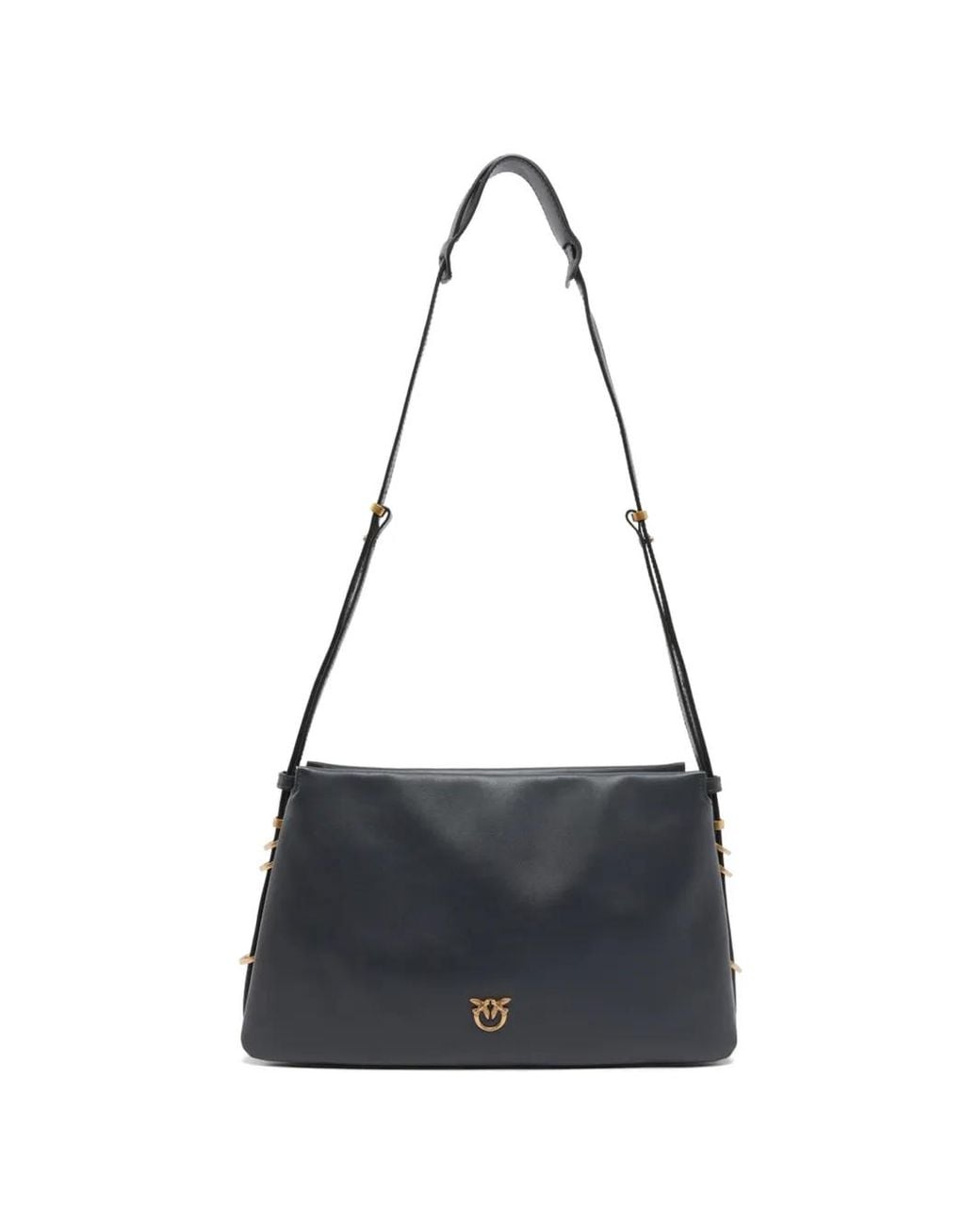 Pinko Black One, Two, Three Shoulder Bag With Three Compartments