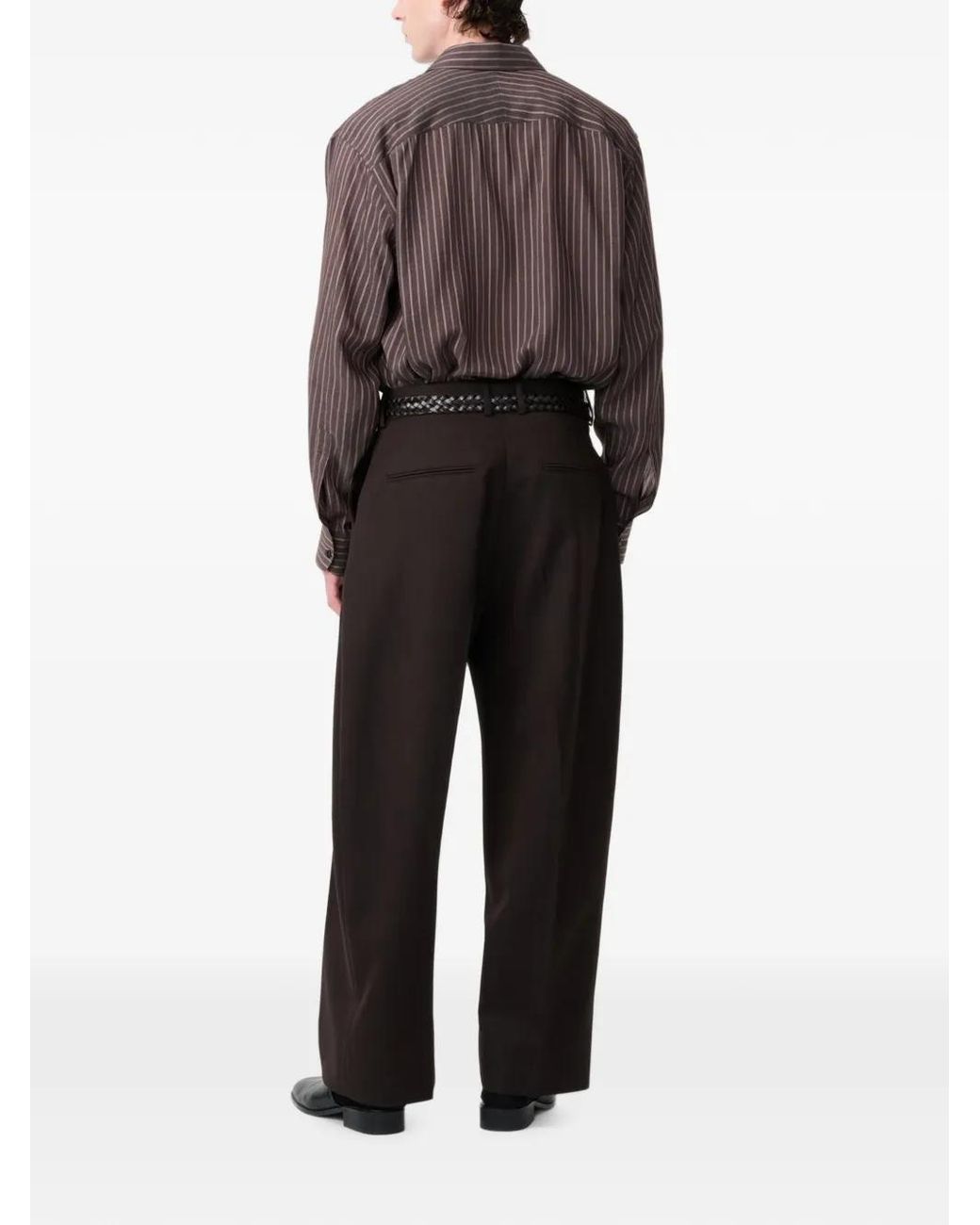 Studio Nicholson Brown View Striped Shirt for men