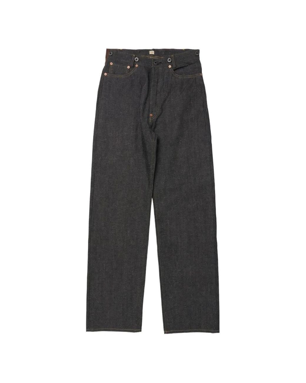 TAIGA TAKAHASHI Gray Buckle-Strap Straight-Leg Jeans for men