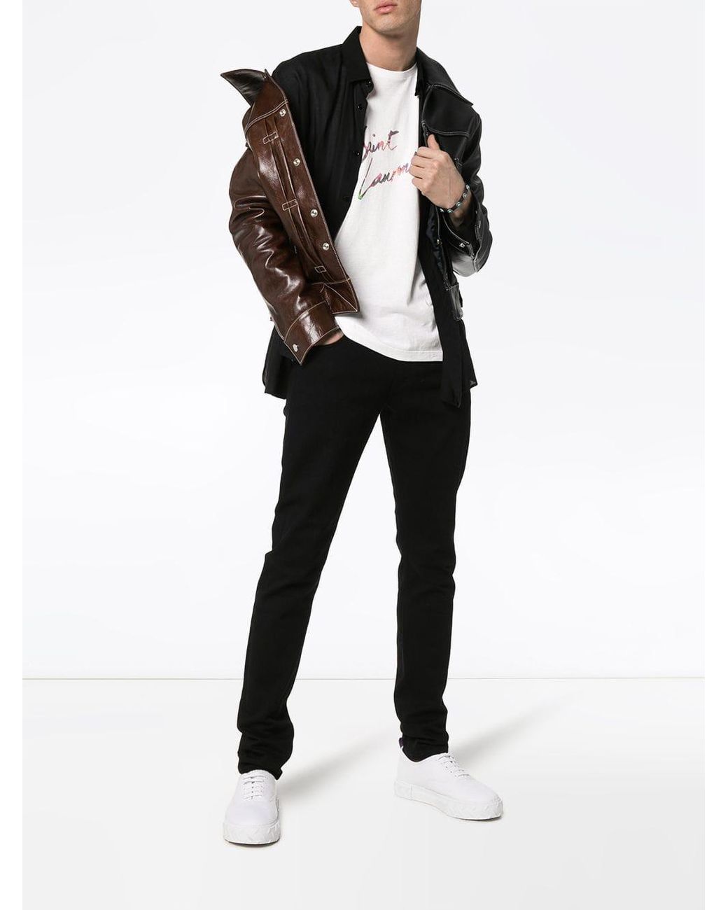 Saint Laurent Rainbow Script Logo 