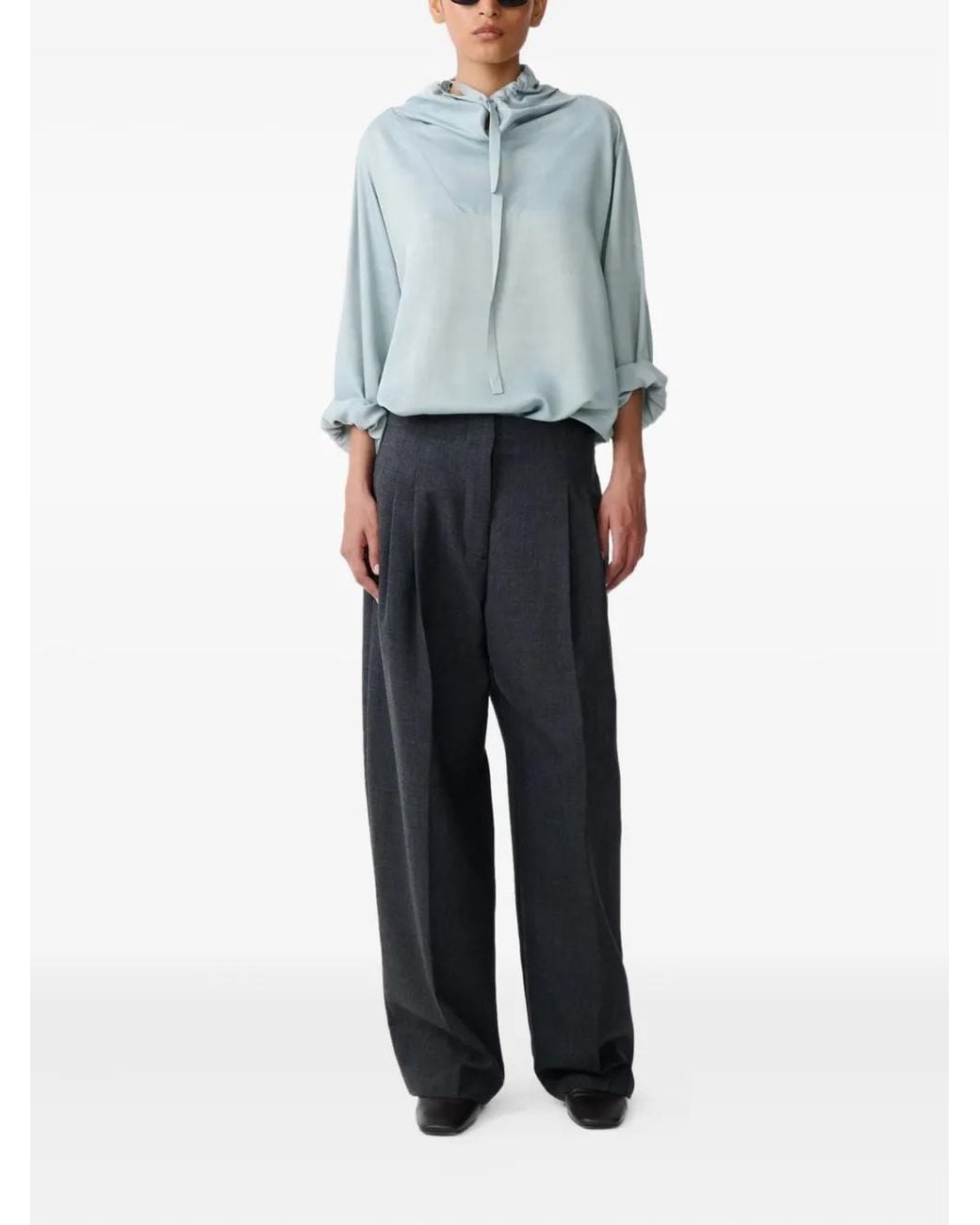 Studio Nicholson Gray Pleated Lira Pants