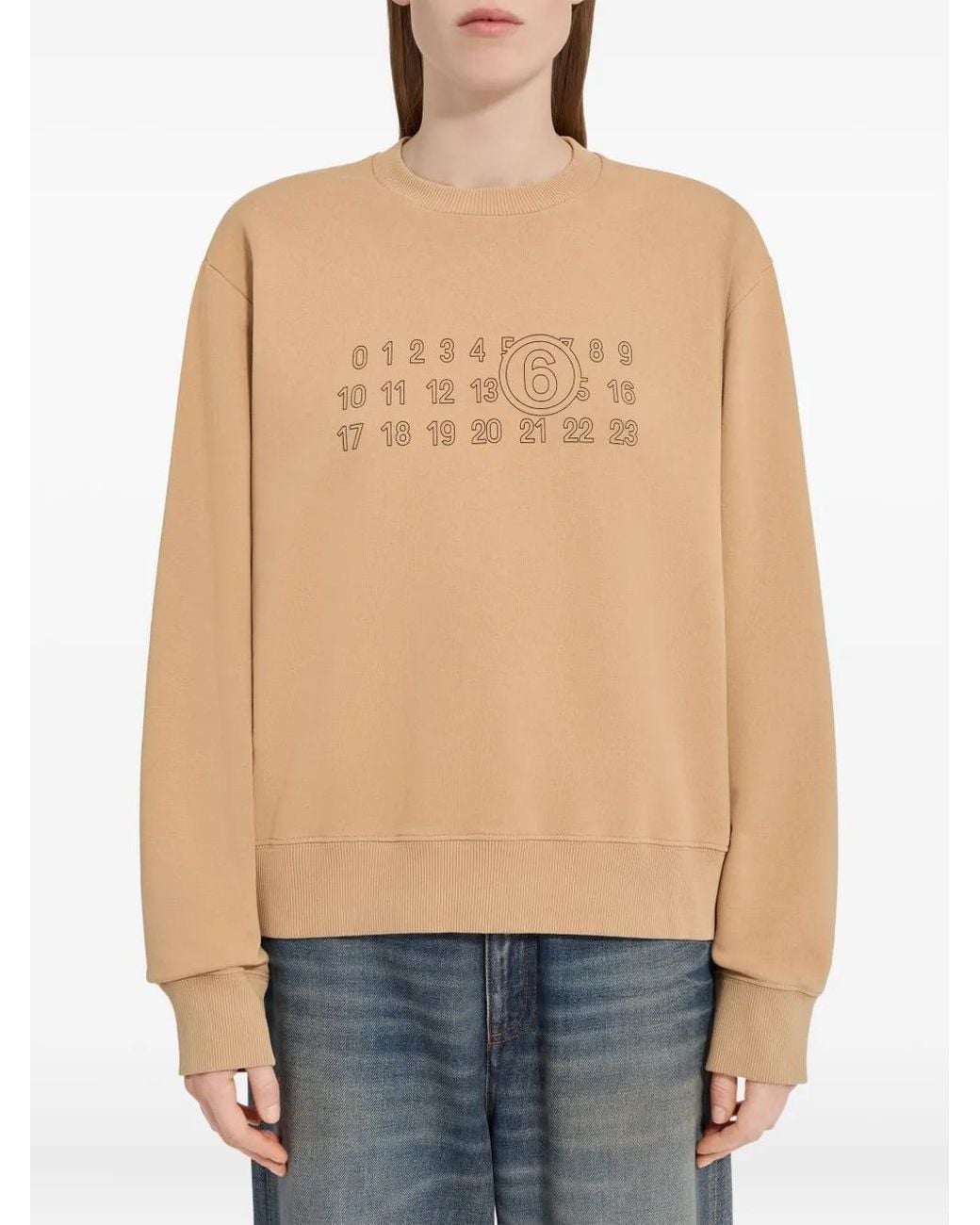 MM6 by Maison Margiela Natural Cotton Sweatshirt