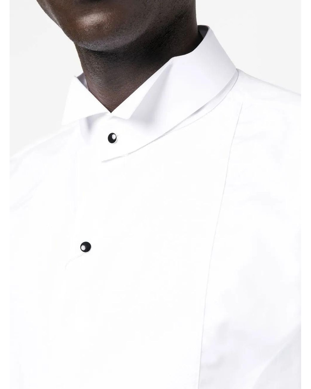 Maison Margiela White Longline Poplin Shirt for men
