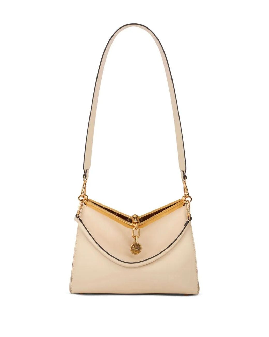 Etro White Vela Leather Shoulder Bag