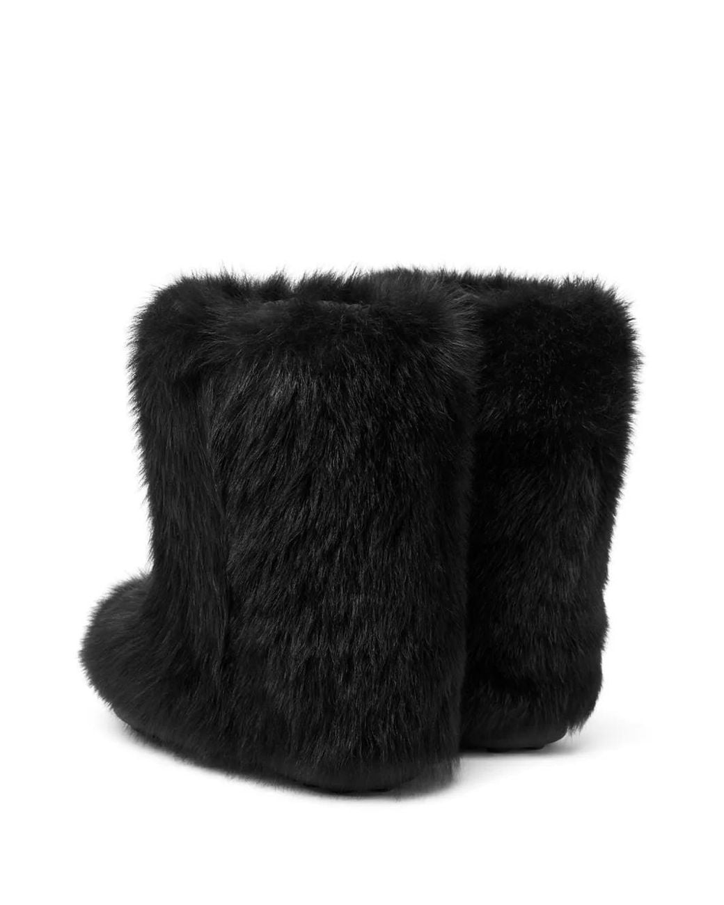 Versace Black Gianni Ribbon Shearling Boots