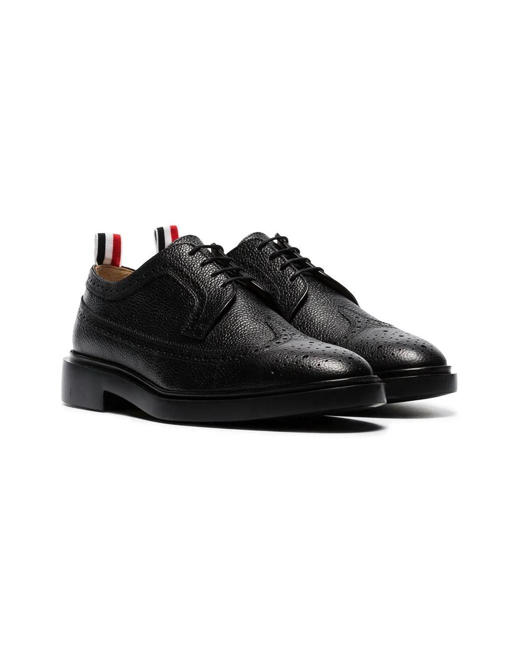 Thom Browne Black Rubber Sole Brogue for men