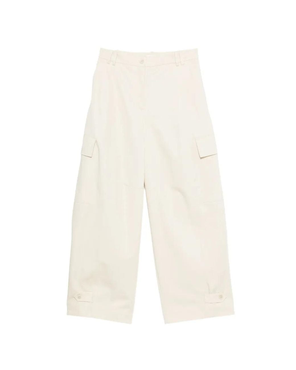 P.A.R.O.S.H. White Flap-Pockets Cargo Pants