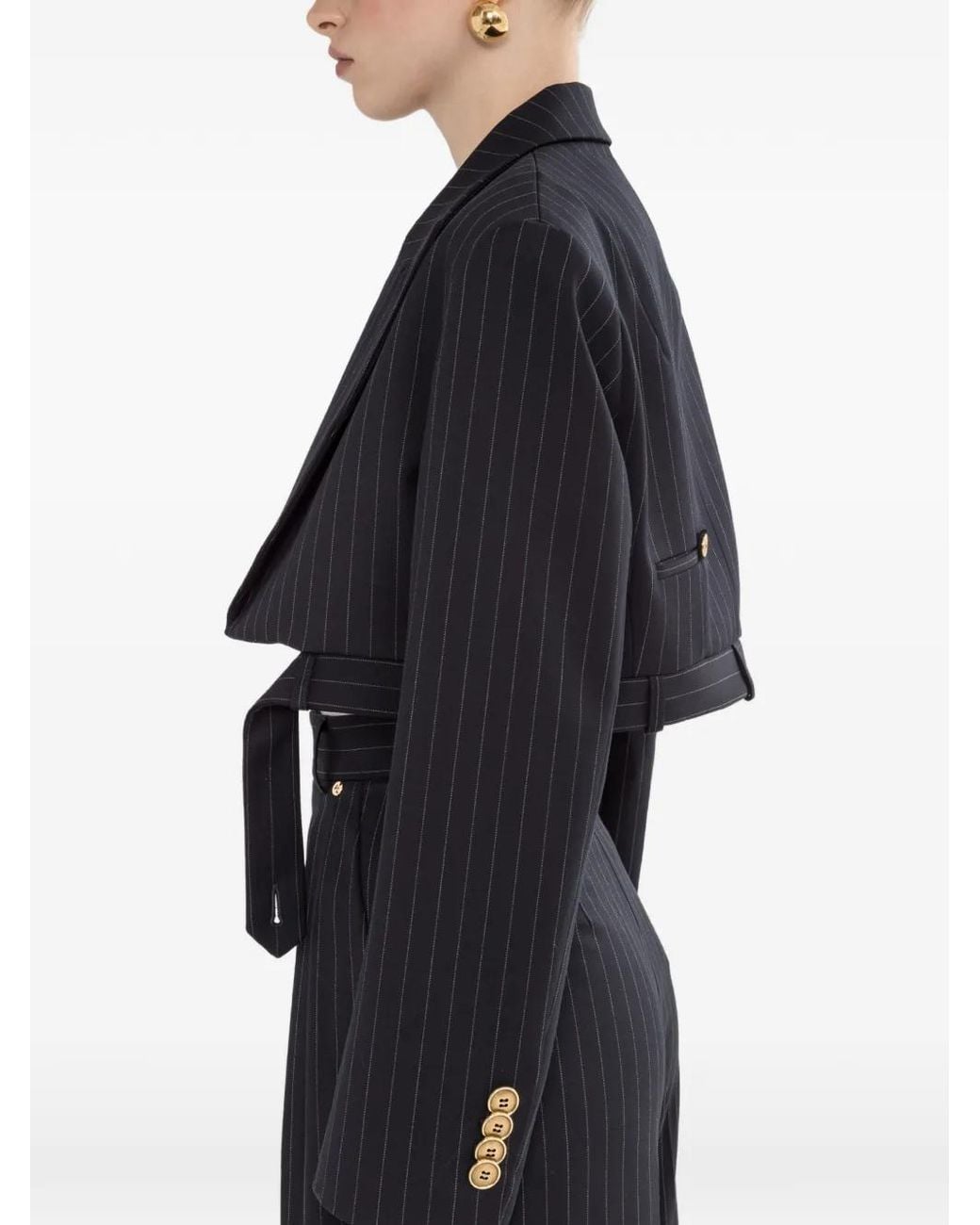 Nissa Black Cropped Blazer