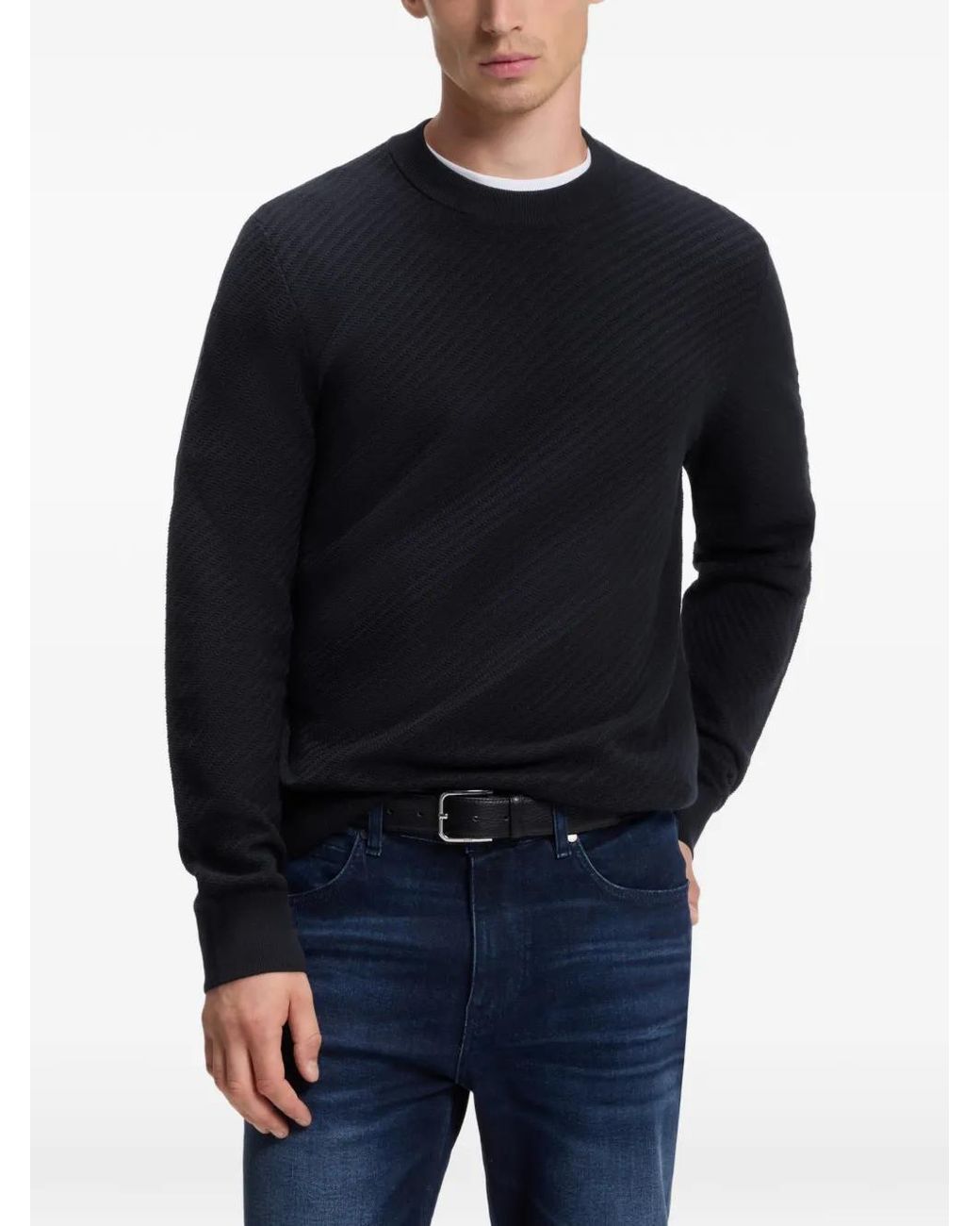 Boss Blue Regular-Fit Sweater for men