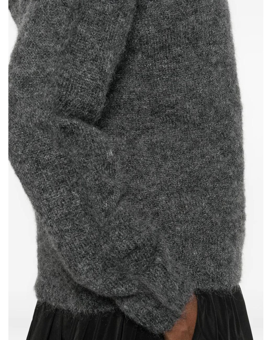Max Mara Hoodie Met Capuchon En Textuur in het Gray