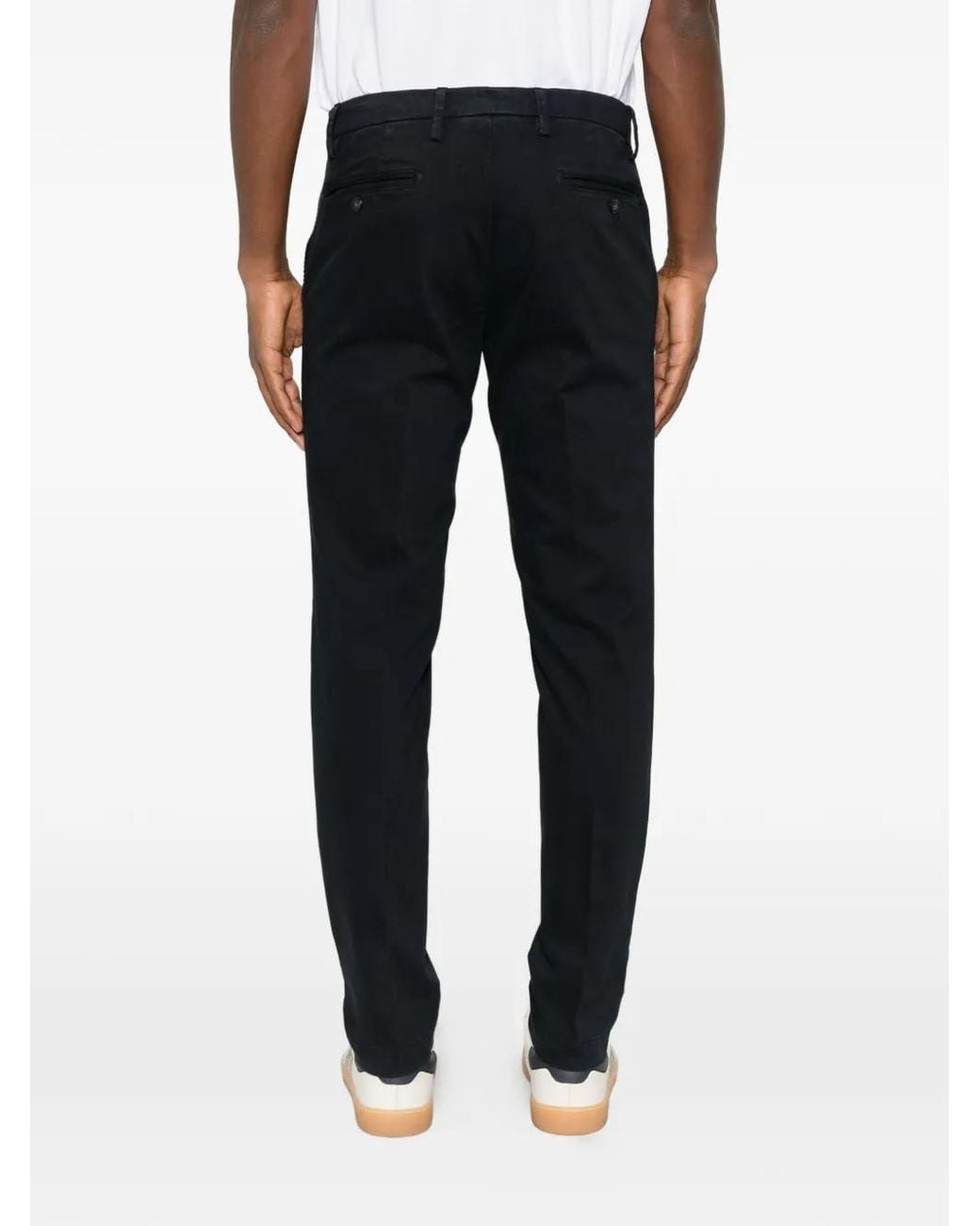 VELA SHOP Black Straight-Leg Tailored Trousers for men