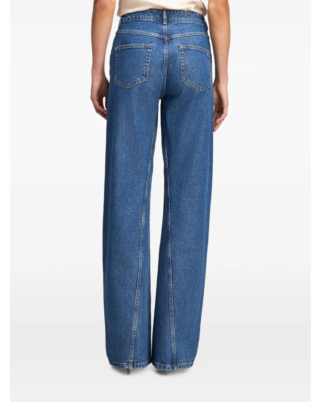 Cinq À Sept Blue Carina Wide-Leg Jeans