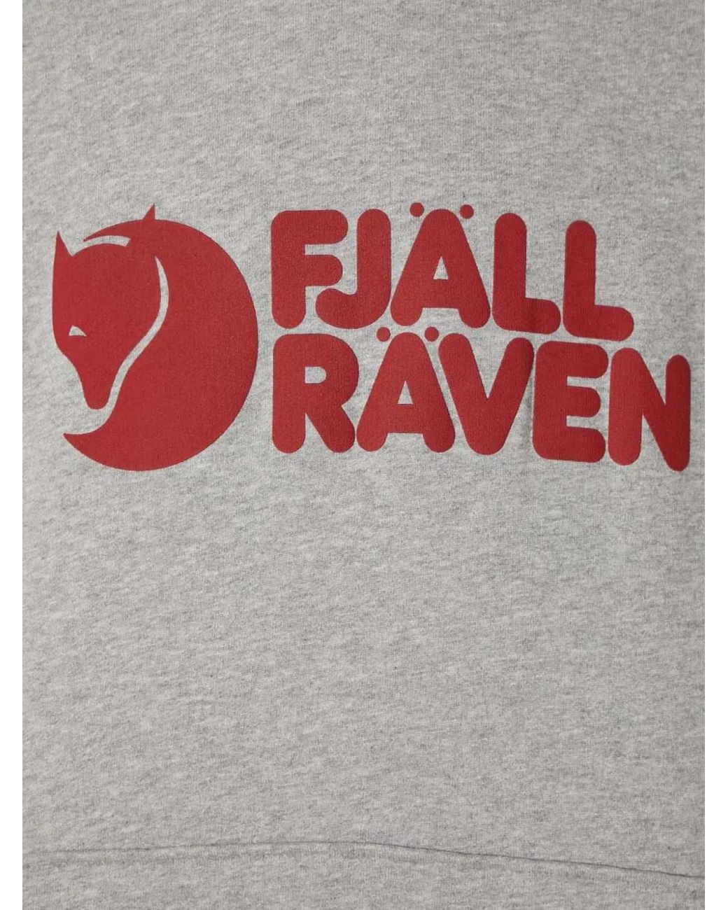 Fjallraven Gray Logo-Detail Hoodie for men