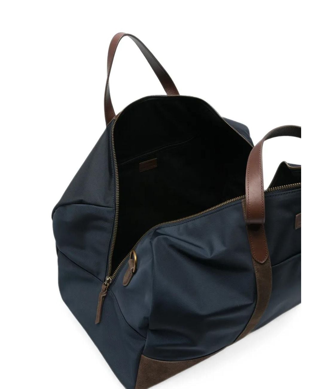 Polo Ralph Lauren Black Logo-Embroidered Panelled Holdall Bag for men