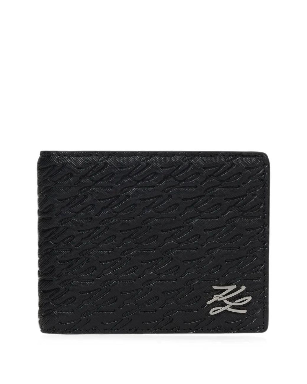 Karl Lagerfeld Black Portefeuille K/Autograph À Logo Embossé for men