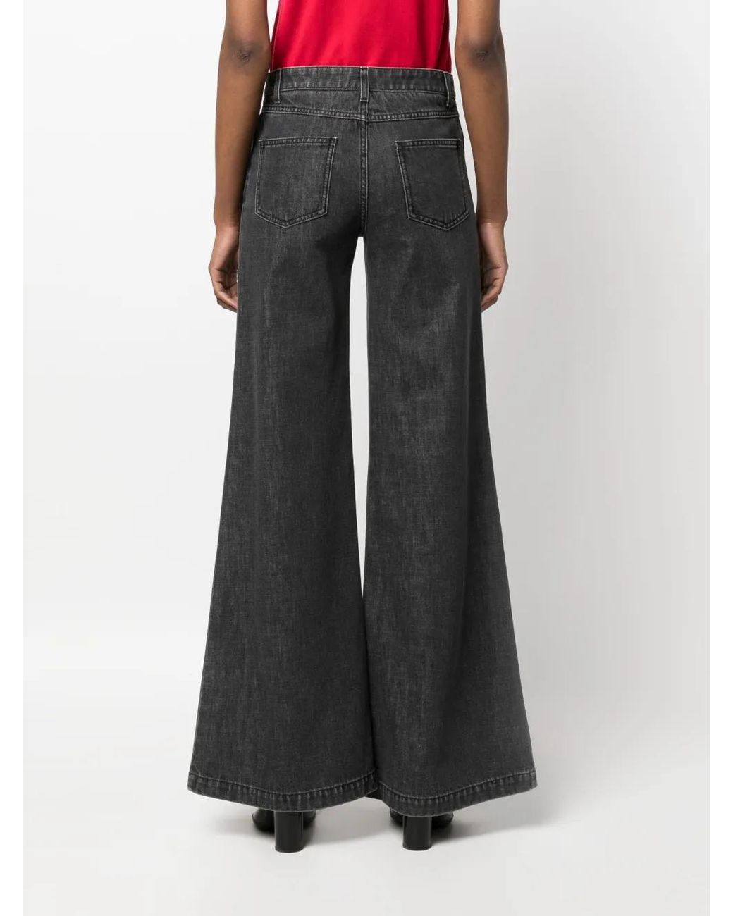Moschino Black Flared-Design Jeans