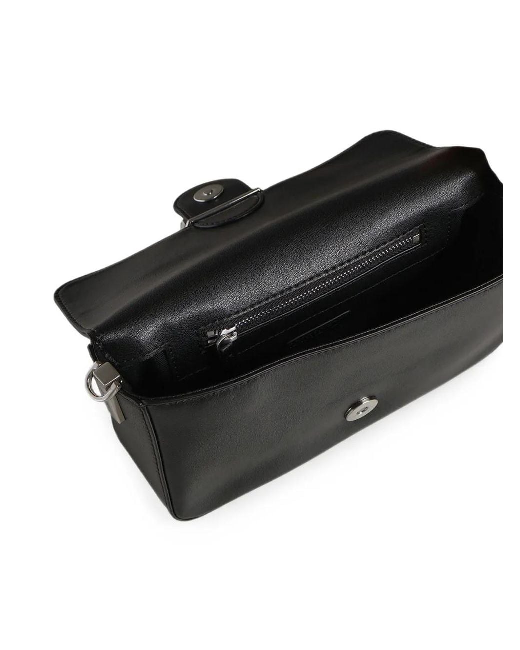 Pinko Black Love Birds Leather Shoulder Bag