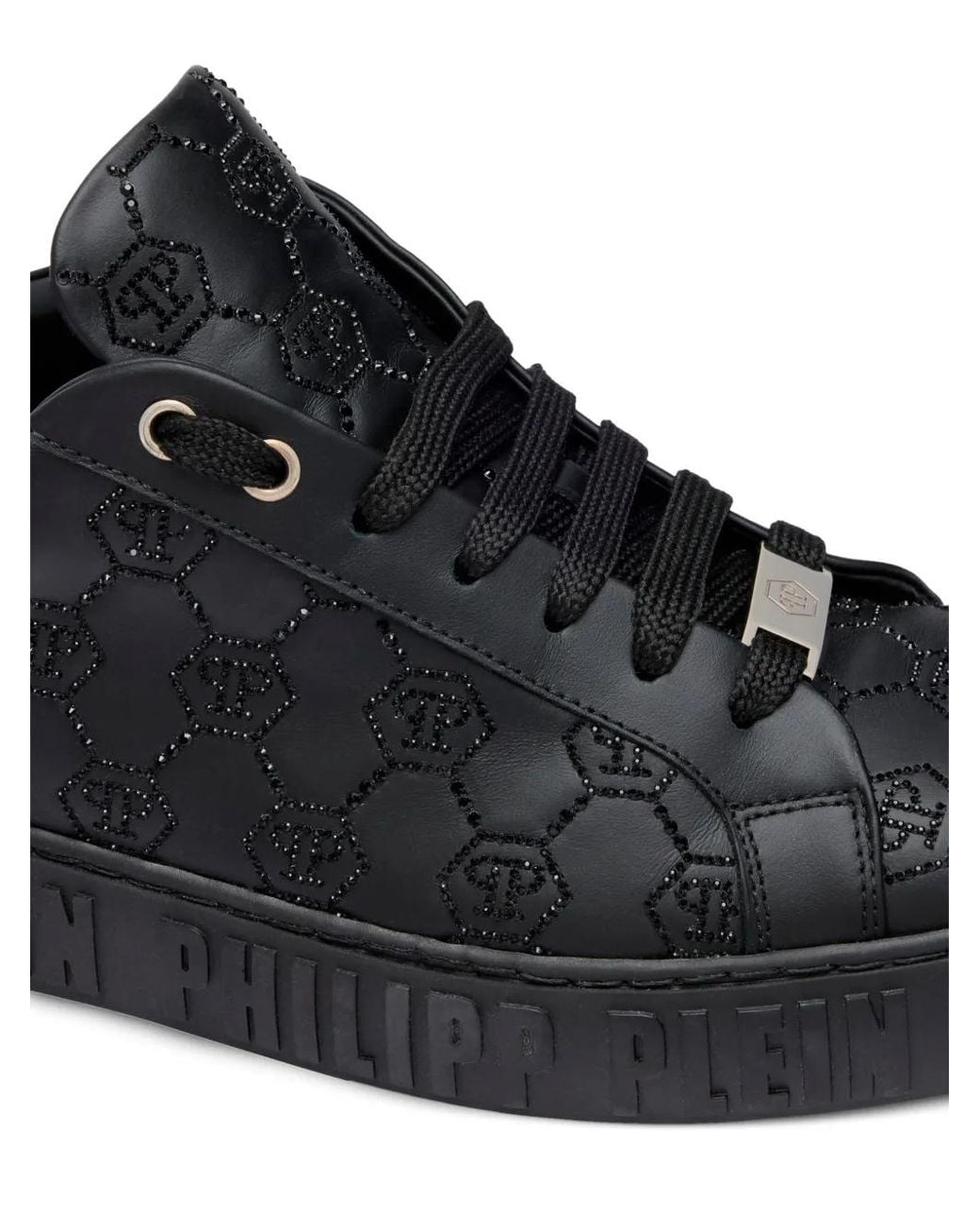 Baskets Carson Monogrammées À Strass Philipp Plein en coloris Black