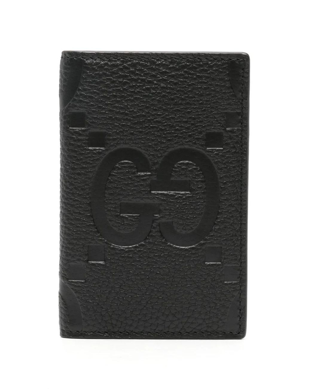Gucci Black Jumbo Gg Leather Cardholder for men
