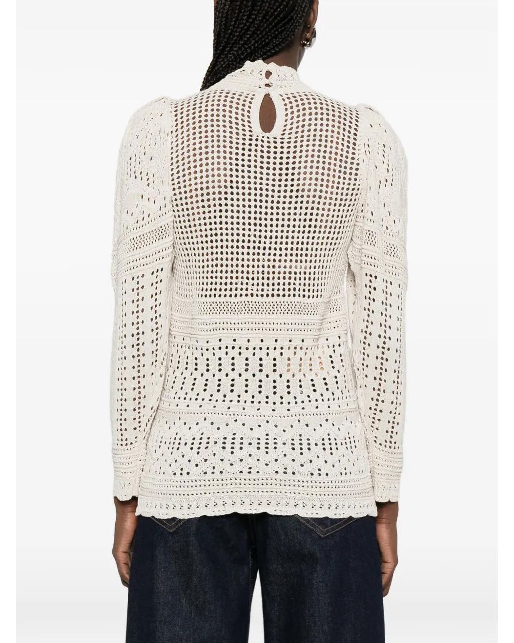 Isabel Marant White Dahara Cotton Blend Top