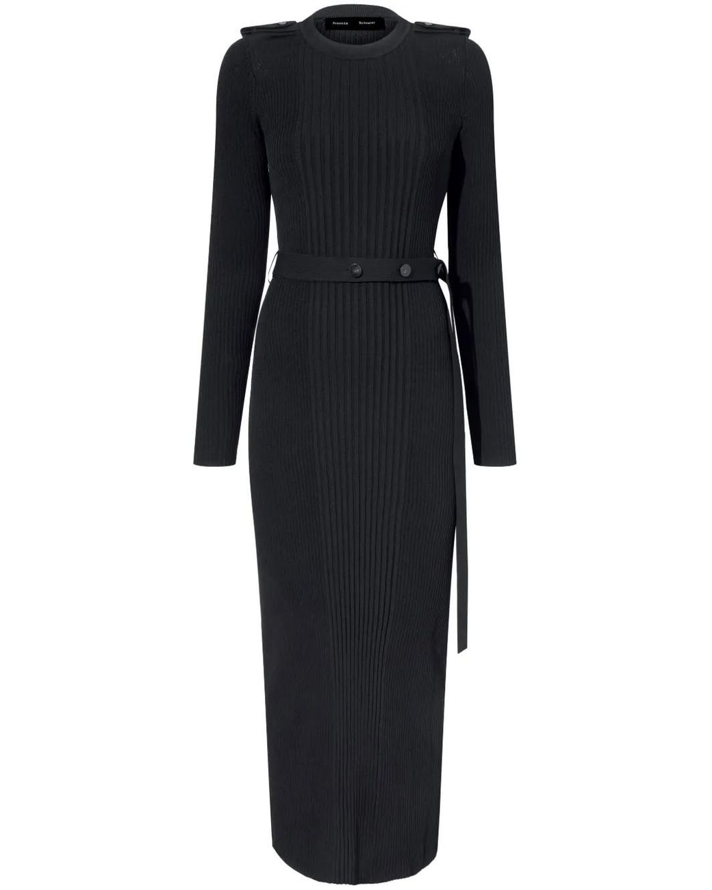 Proenza Schouler Black Lauryn Maxi Dress