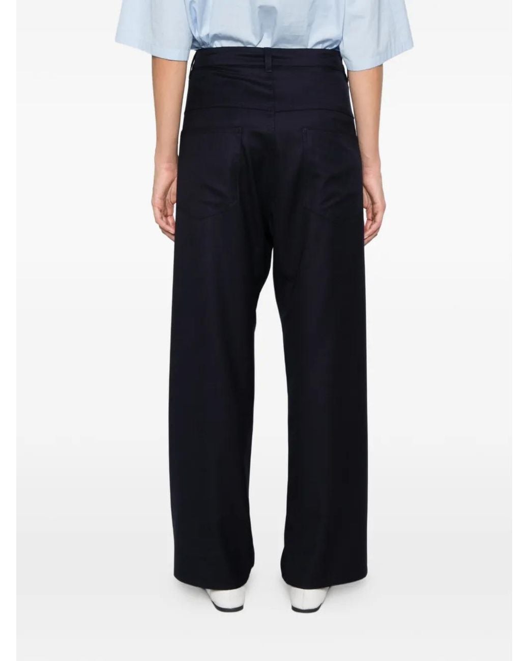 Sofie D'Hoore Blue Straight-Leg Trousers