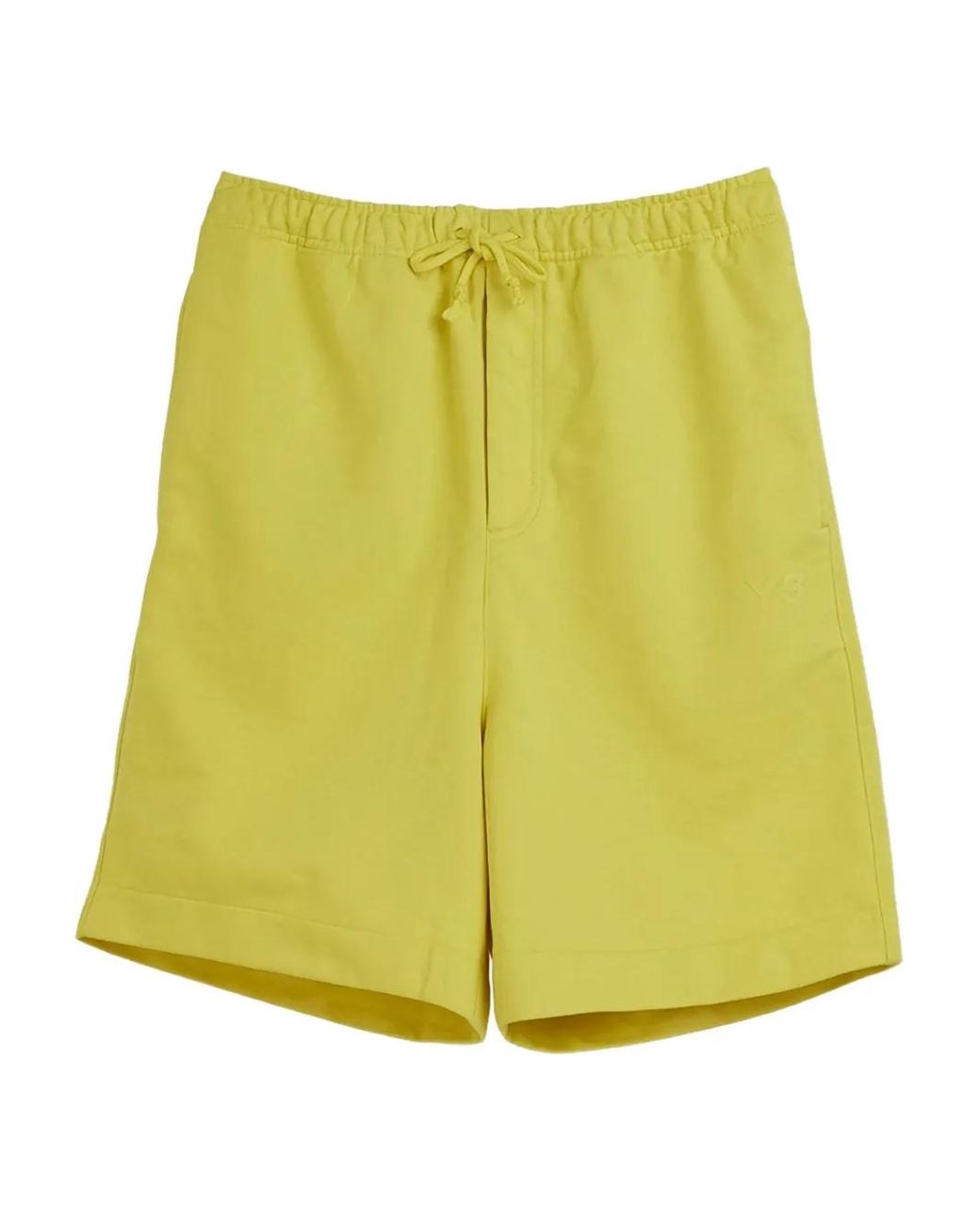 Y-3 Yellow Logo-Detail Shorts for men