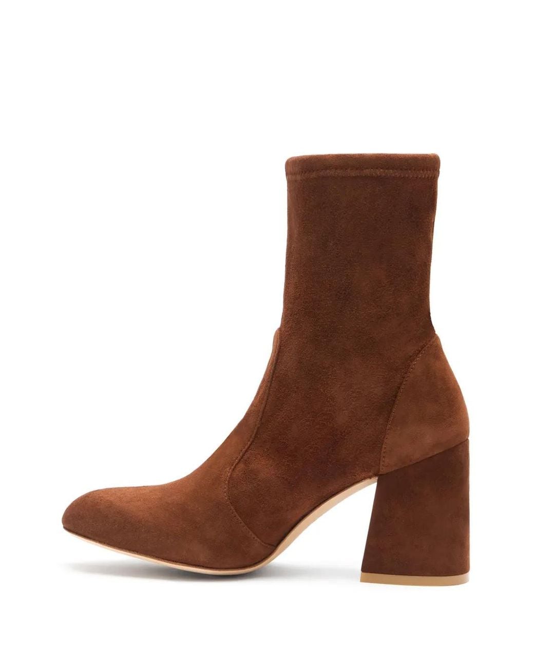 Stuart Weitzman Brown Ankle-Length Suede Boots