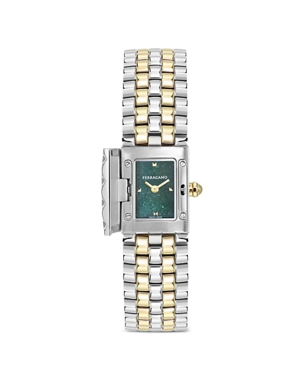 Ferragamo Metallic Duo Mini Stainless Steel Bracelet Watch 18.5mm X 20mm