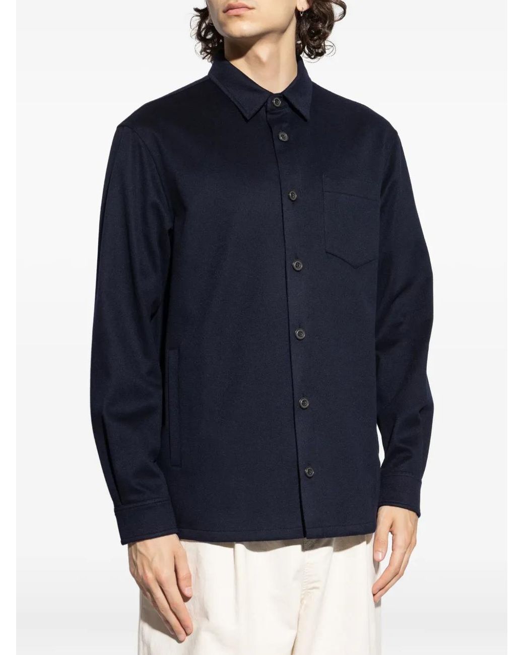 Paul & Shark Blue Buttoned-Up Overshirt for men