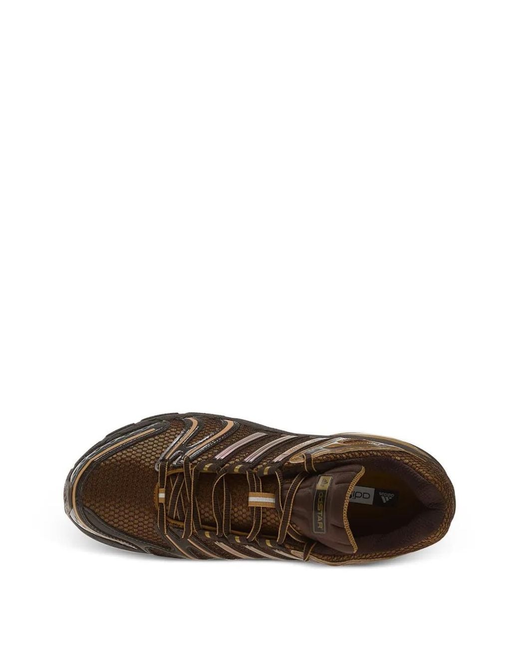 Adidas Brown Adistar Control 5 Striped Sneakers