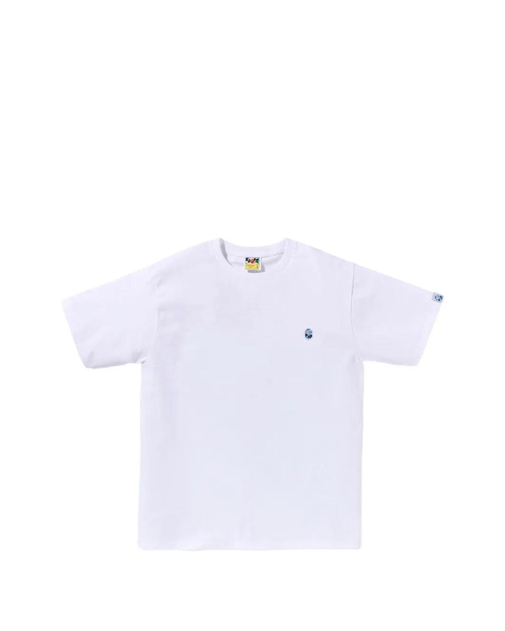 A Bathing Ape White Camo-Print Logo-Patch T-Shirt for men