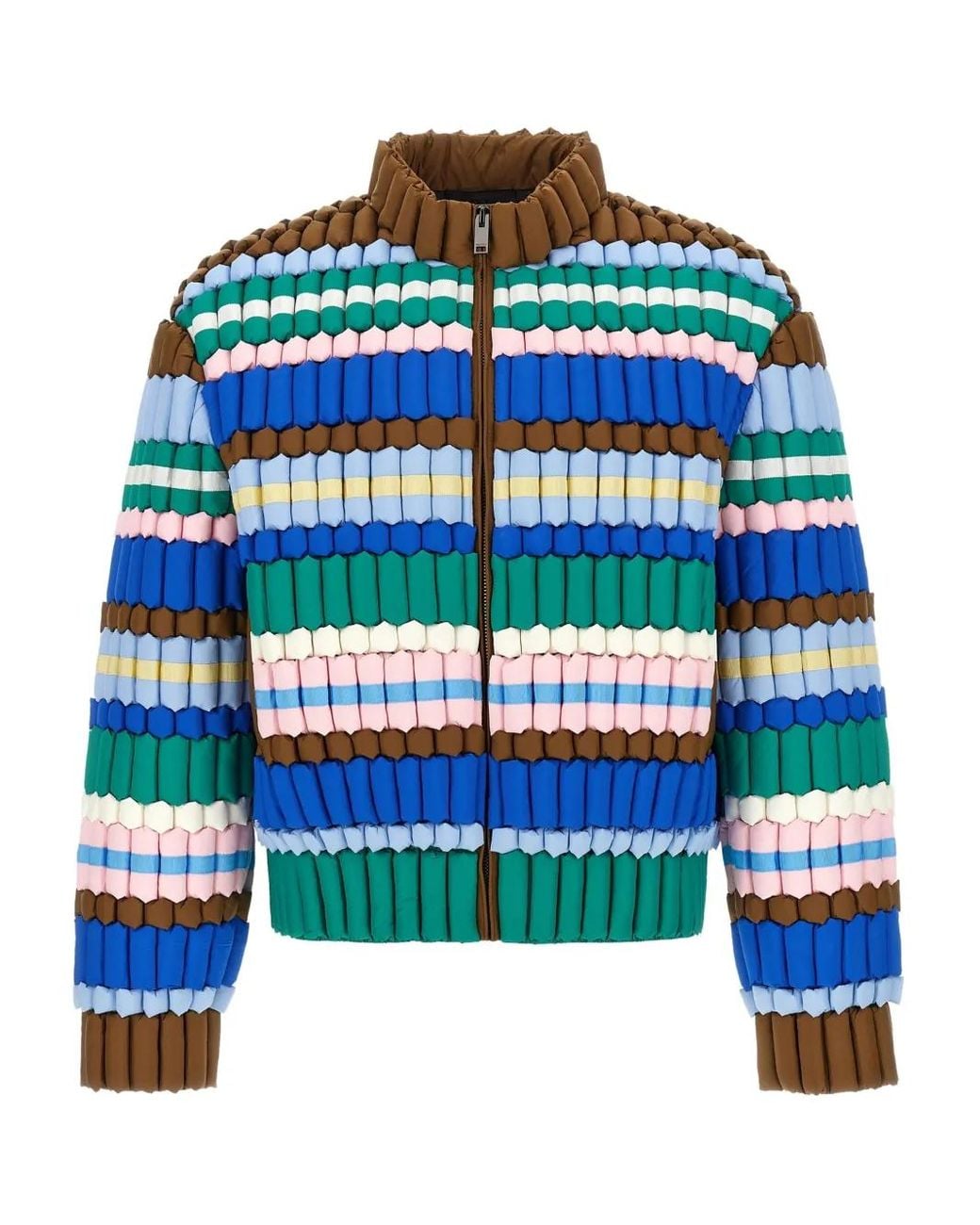 RAXXY Blue 3D Padded Striped Jacket