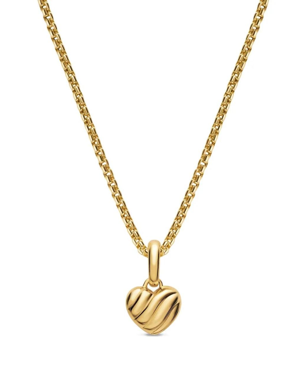 David Yurman Metallic Petite Puffy Cable Heart Amulet