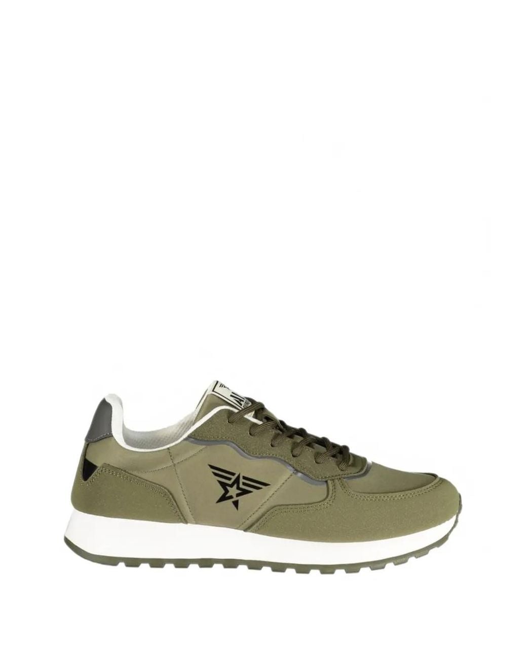 Avirex Green Logo-Print Sneakers for men