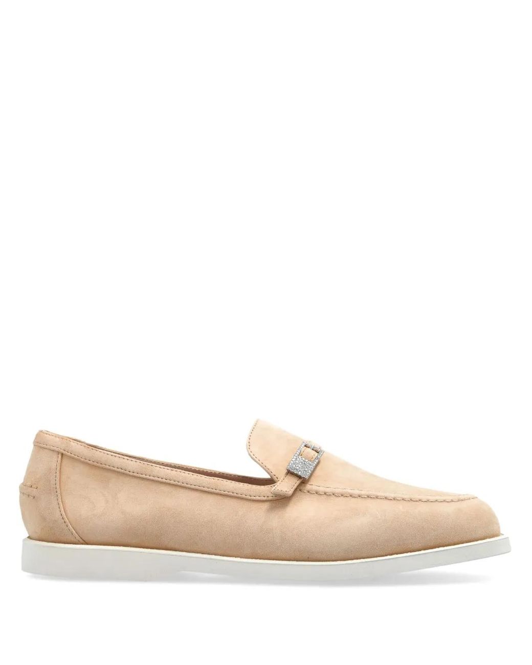 Le Silla Natural Suede Loafers