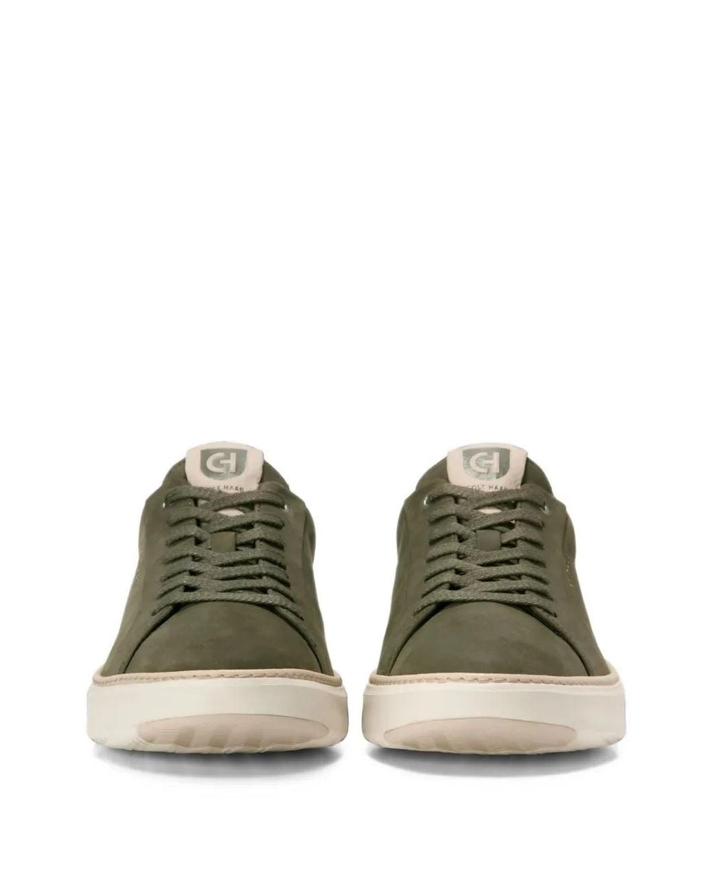 Cole Haan Green Grand Pro Lace-Up Leather Sneakers for men