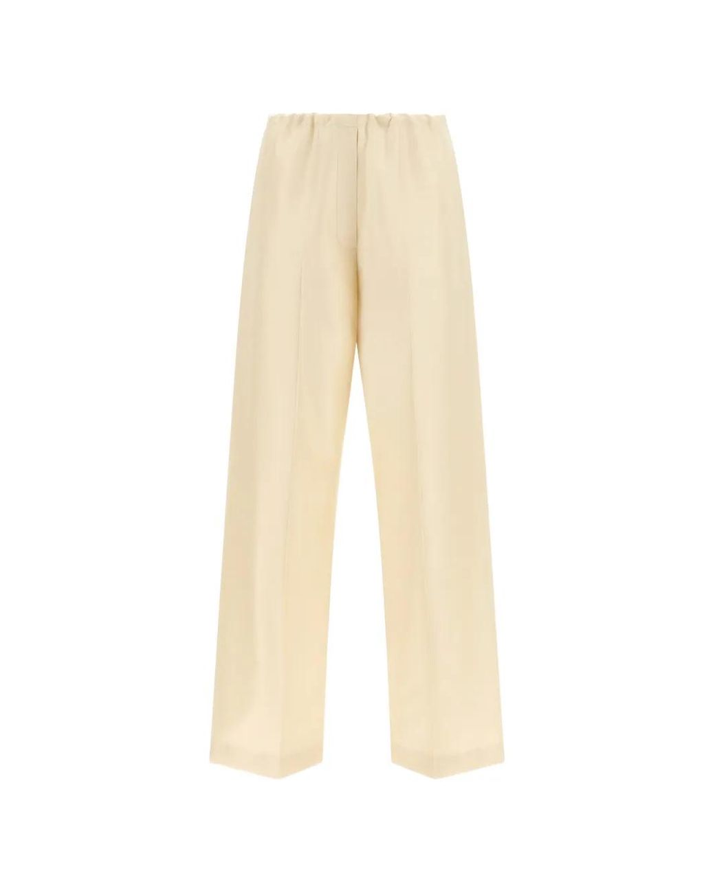 The Row Natural Beta Silk Trousers