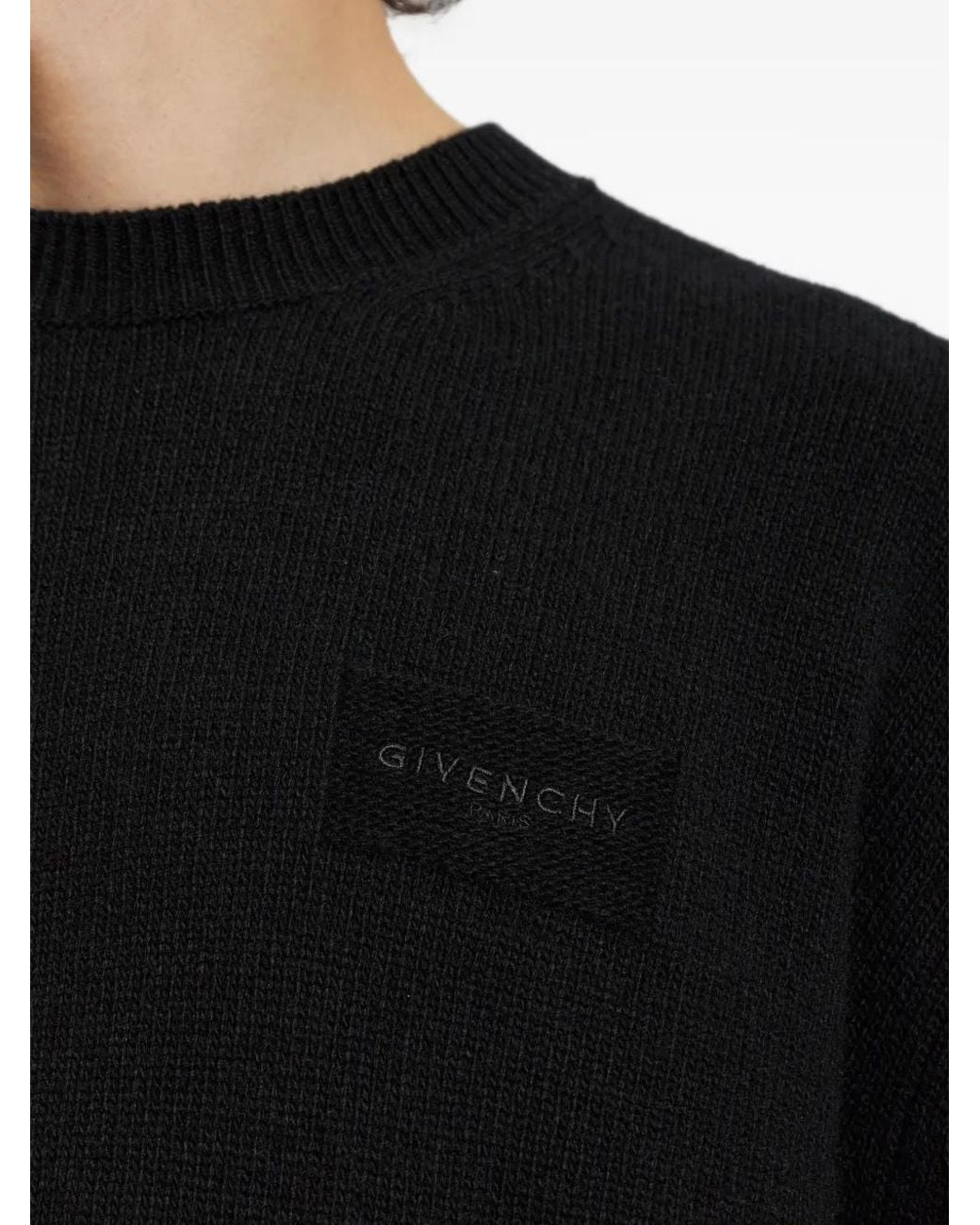 Givenchy Black Pull À Logo Brodé for men