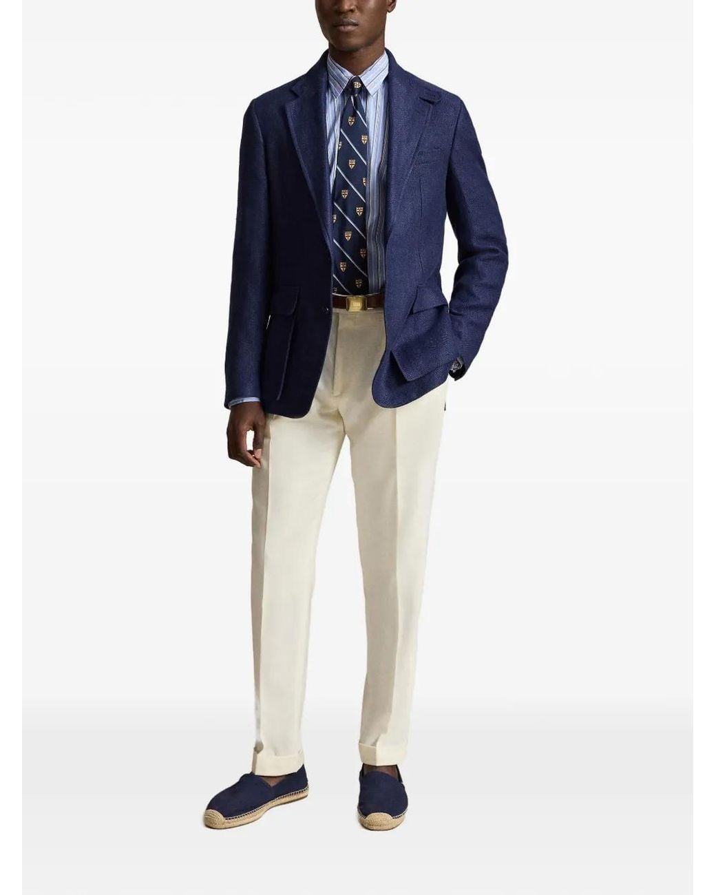 Polo Ralph Lauren Blue Rl67 Herringbone Jacket for men