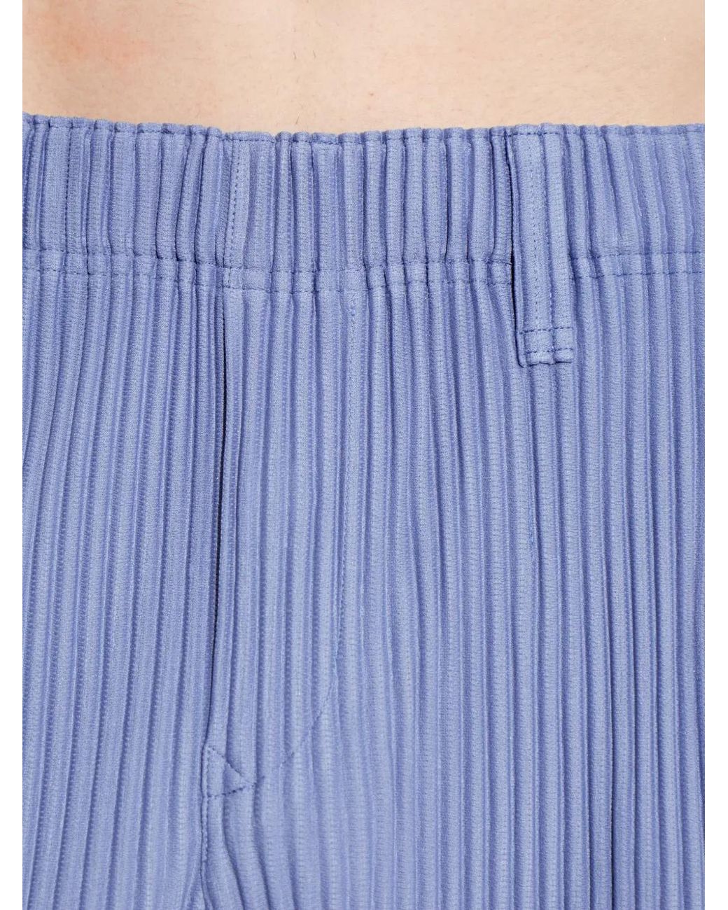 Homme Plissé Issey Miyake Blue Pleated Trousers for men
