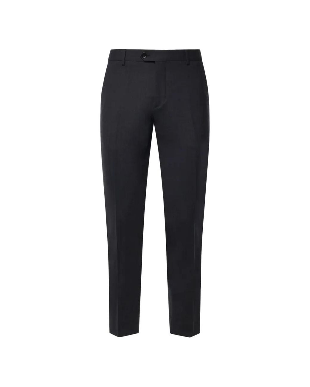BE ABLE Blue Pressed-Crease Tailored Trousers for men
