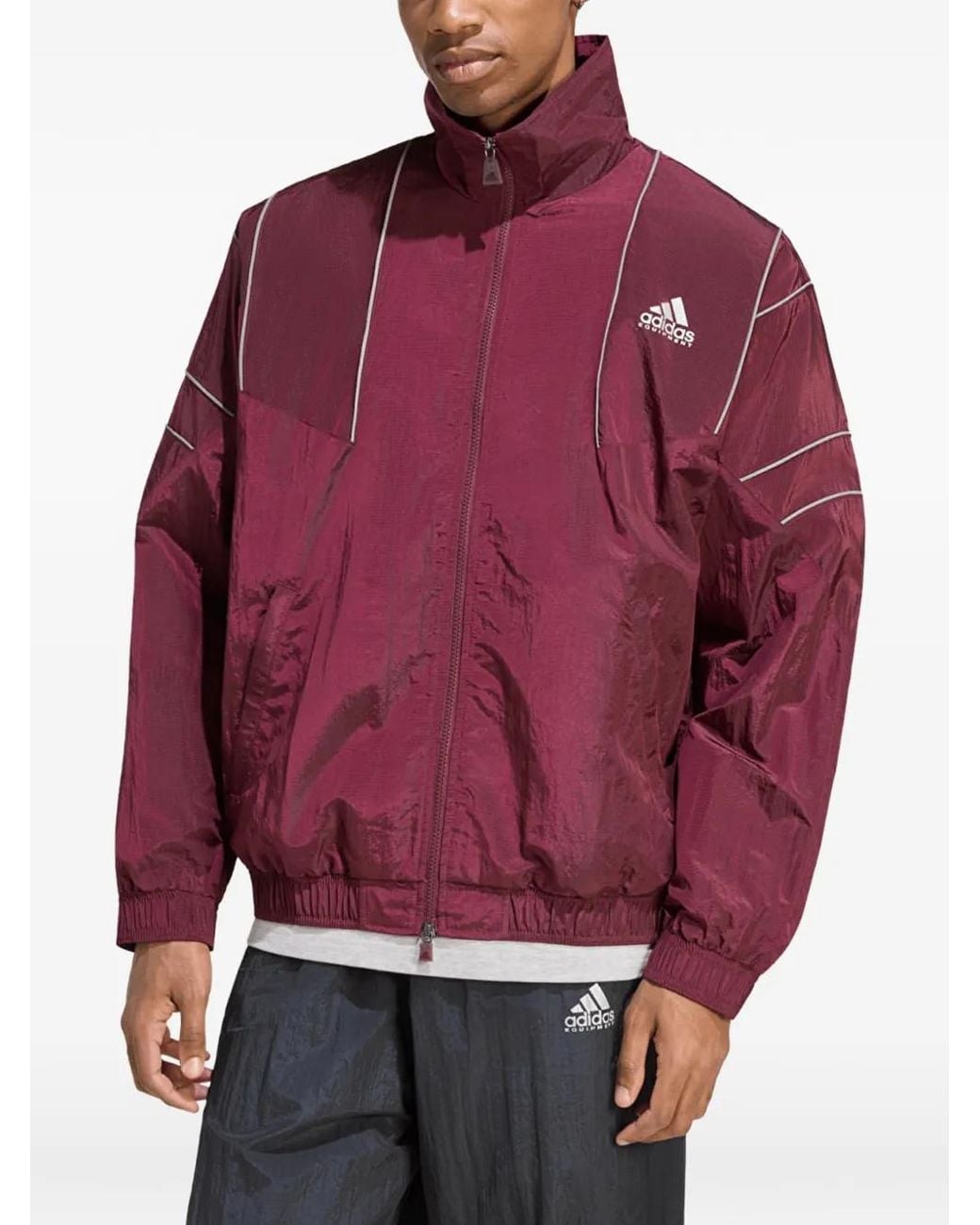 Adidas Red Equipment Piping-Detail Jacket for men