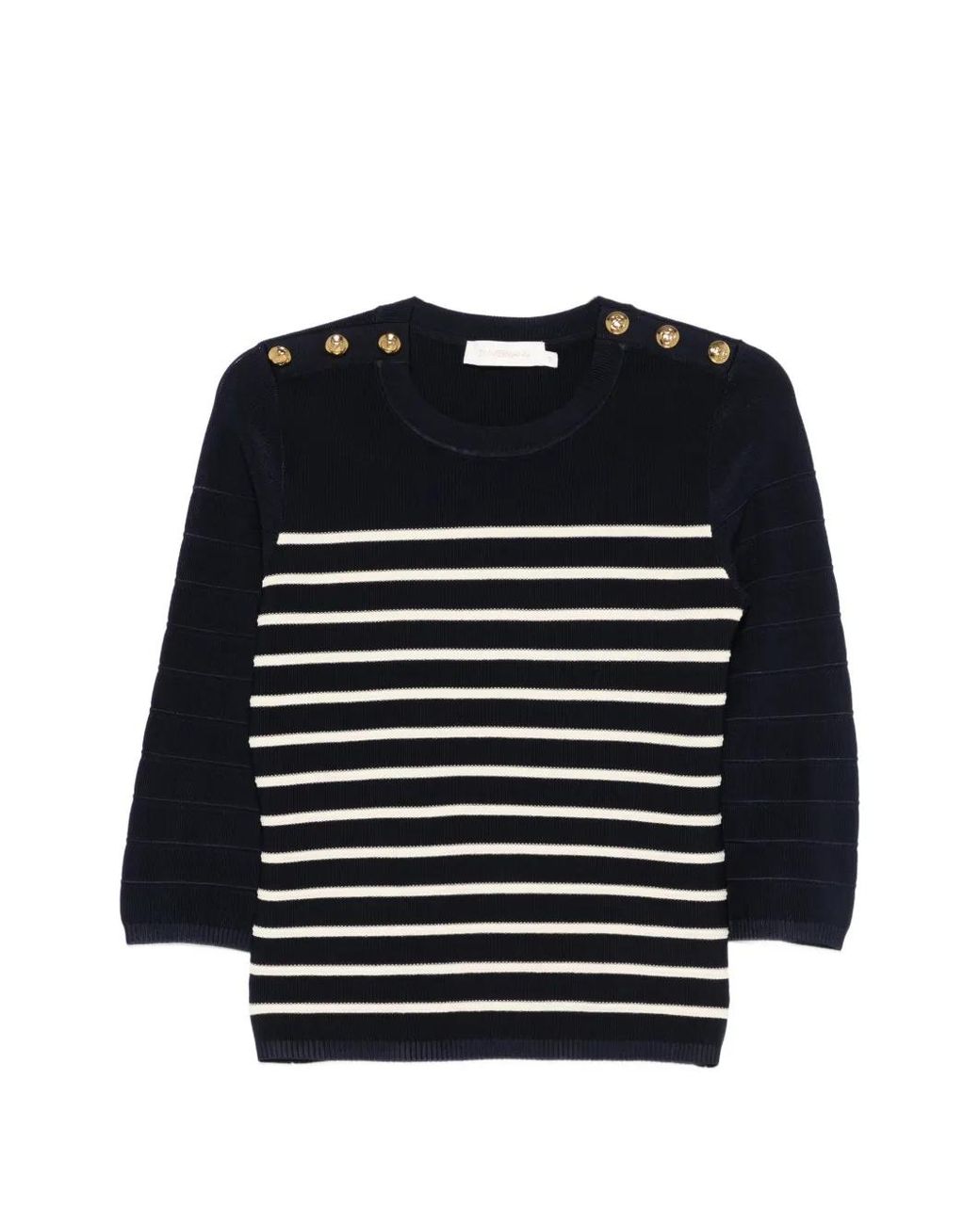 Zimmermann Black Luna Striped Top