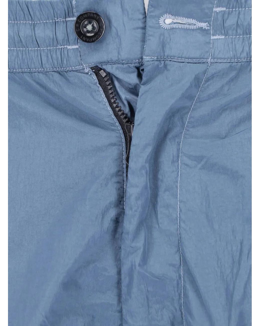 C P Company Blue Chrome-R Lens-Detail Cargo Pants for men