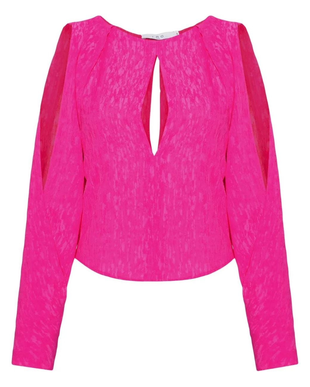IRO Pink Maurita Plissé Blouse