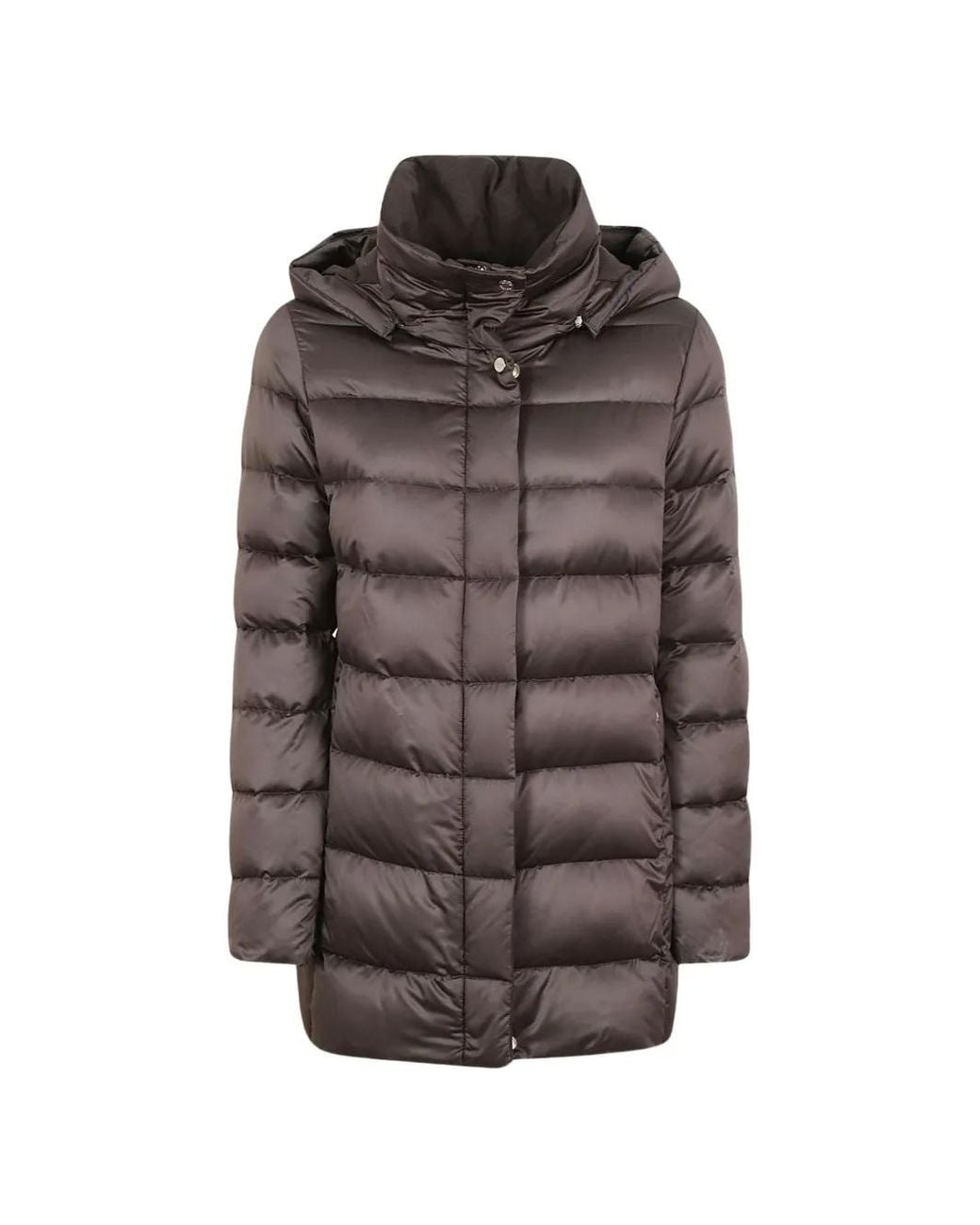 Moorer Brown Delia-Se3 Quilted Hooded Coat