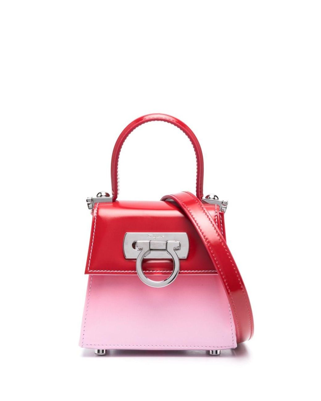 Ferragamo Iconic Top Handle Bag in Pink | Lyst