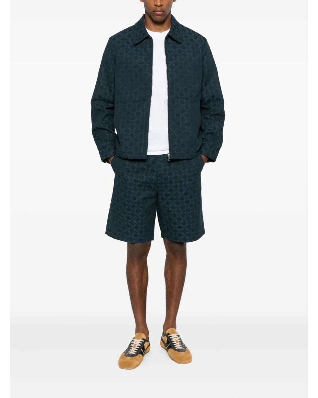 Sandro Blue Square-Pattern Short for men