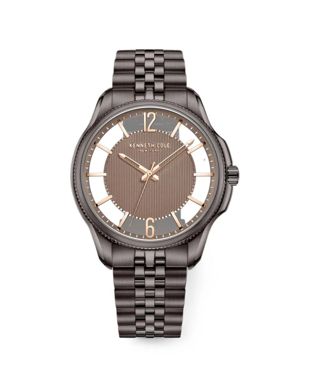 Kenneth Cole Gray Montre À Boîtier Rond Mm for men